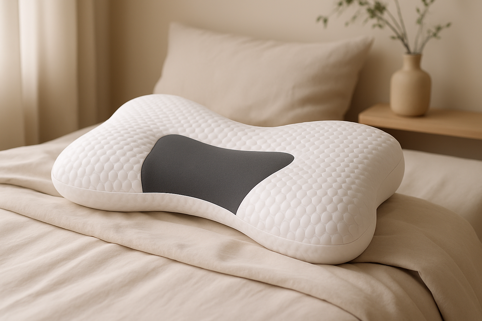 Hình ảnh hài hòa và bắt mắt của chiếc gối ergonomic
